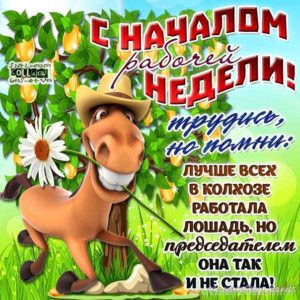 Позитивная открытка начало недели