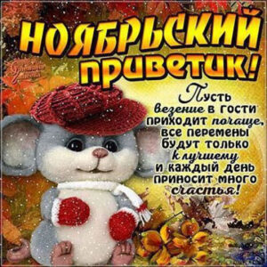 От всей души с ноябрем поздравляю
