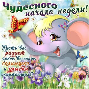 Открытка начало недели позитив