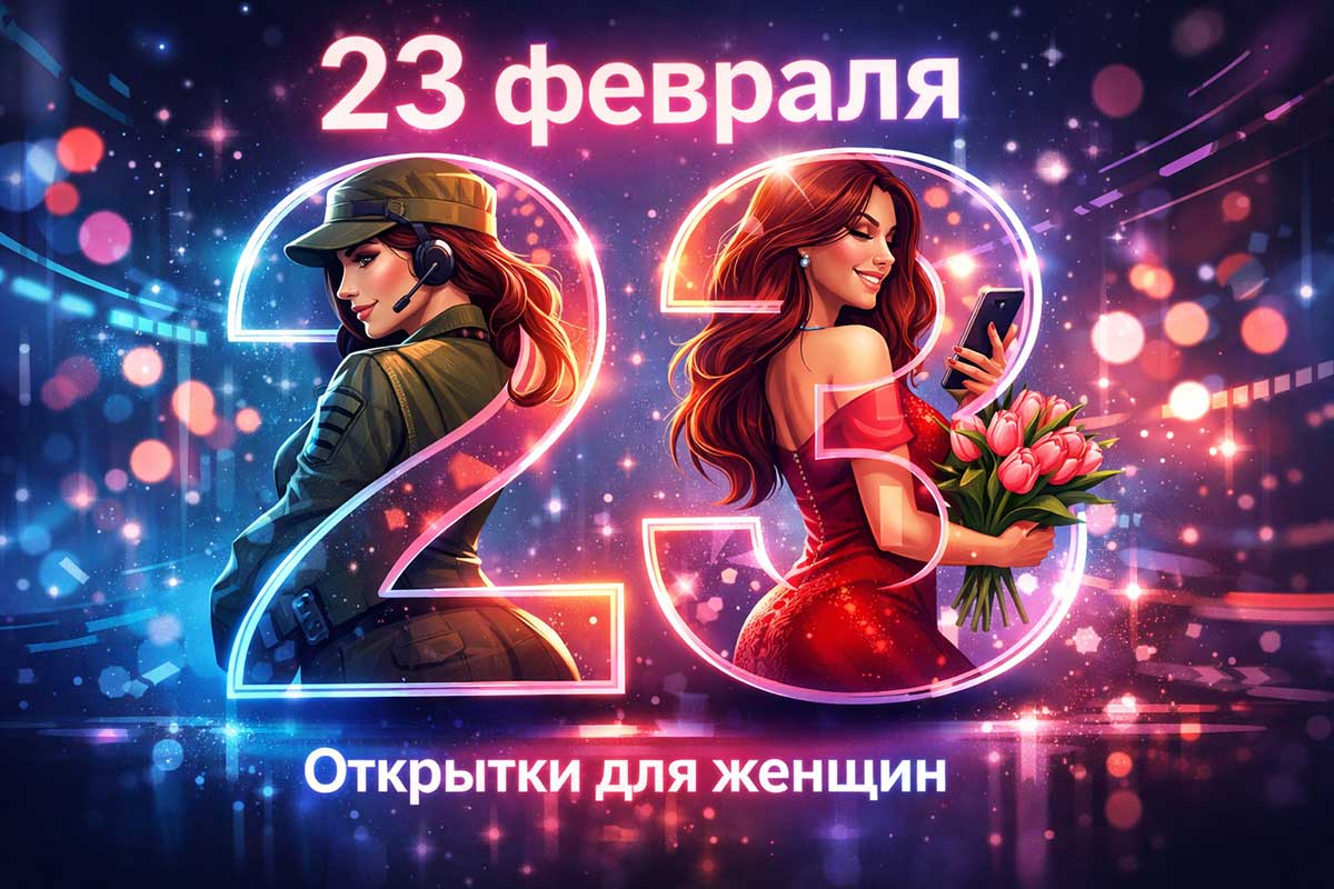 Цифра 23 из женских силуэтов иллюстрация к статье про поздравления на 23 февраля