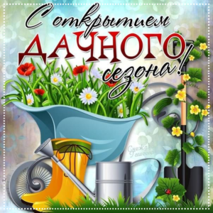 Бесплатно открытки дачный сезон