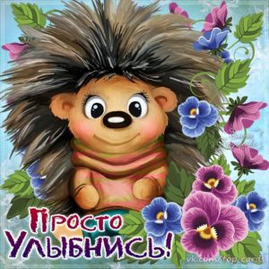 Позитивная открытка улыбнись