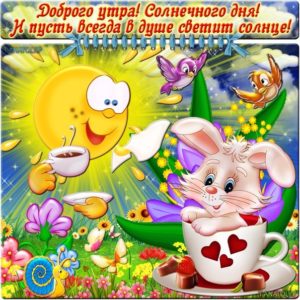 Открытка доброго утра солнечного дня