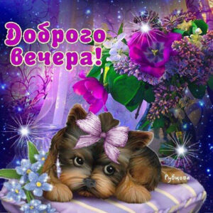 Милая открытка доброго вечера
