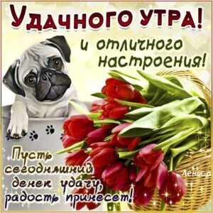 Отличного настроения утро открытка