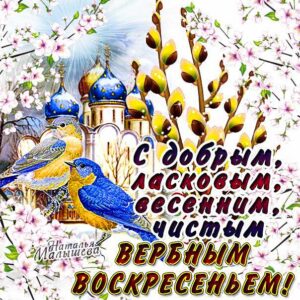 Вербное воскресенье открытки
