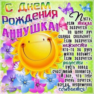 Анна гиф слова день рождения