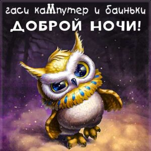 Доброй ночи гаси компьютер