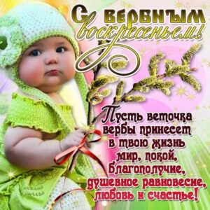 На вербное воскресенье открытка